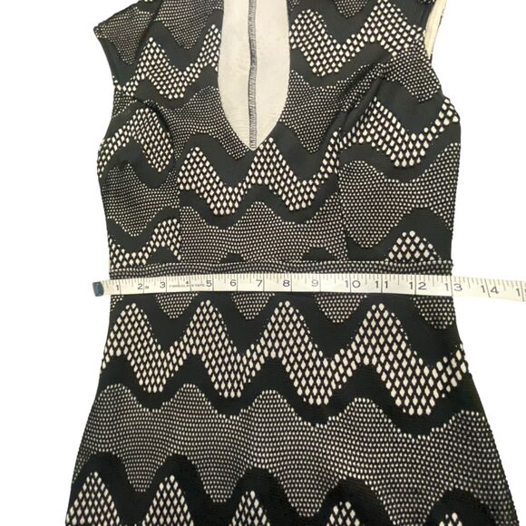 Steps Women Black Nude Bandage Midi Dress Bodycon Pencil Medium - Picture 10 of 11